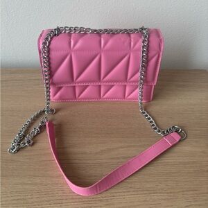 Pink Quilted Chain Shoulder Bag